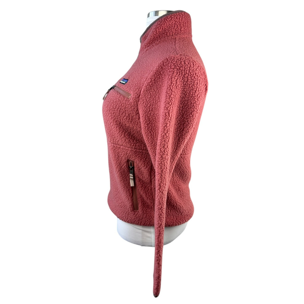 Patagonia Women’s Retro Pile Marsupial 1/2 Zip Fleece Rosehip *Company Logo Sm S - Picture 5 of 16